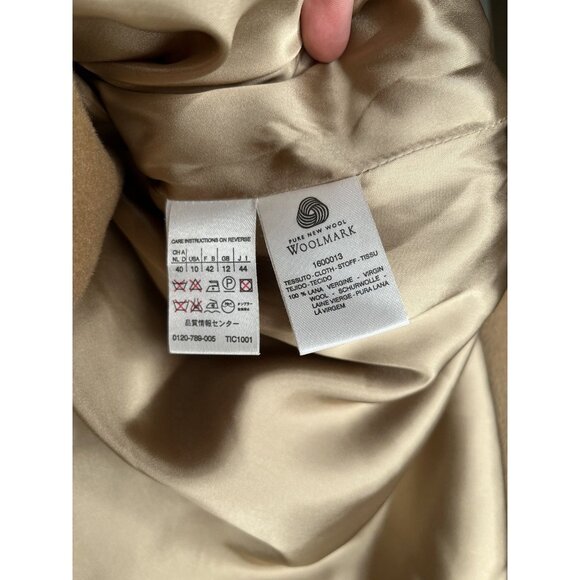 MaxMara Beige Wool Overcoat Size US 10 - Picture 5 of 10